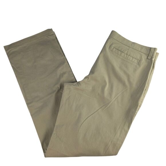 Riders By Lee W36JN16 Womens Beige 16L Straight Leg Flat Front Pants - Picture 2 of 6